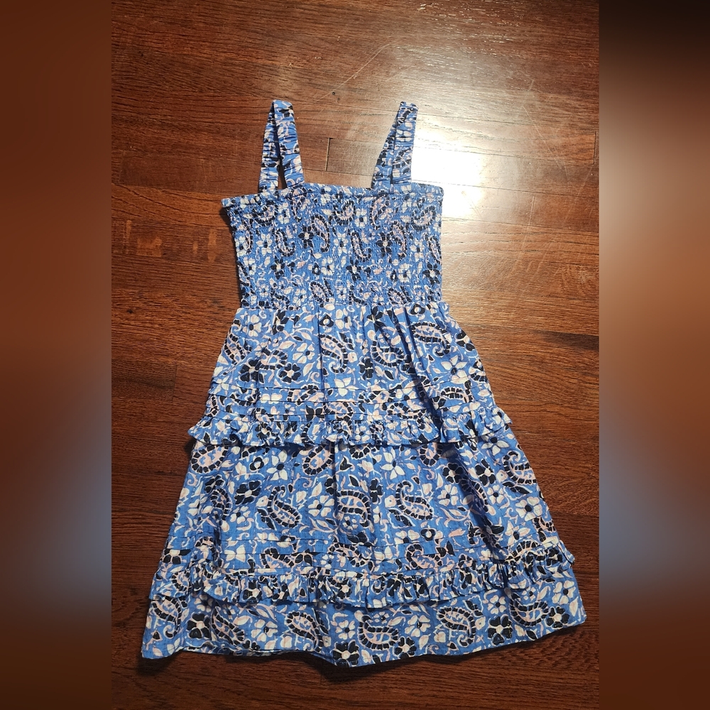 Cleobella Blue and White Floral Lil Girls Dress
